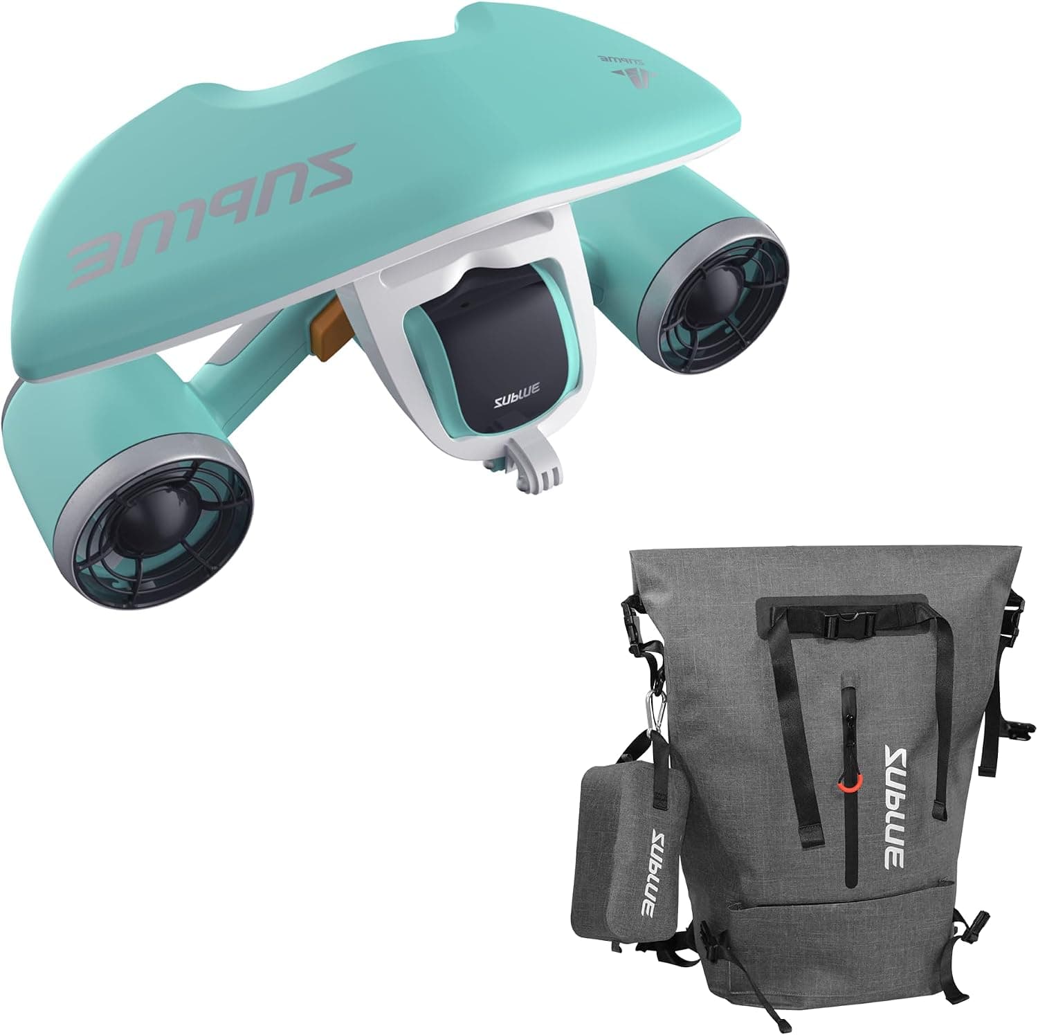 Sublue Mix Underwater Scooter 30 Minutes 22lbf 131ft Water Sports Pool Diving Snorkeling for Kids Adults with Waterproof Backpack