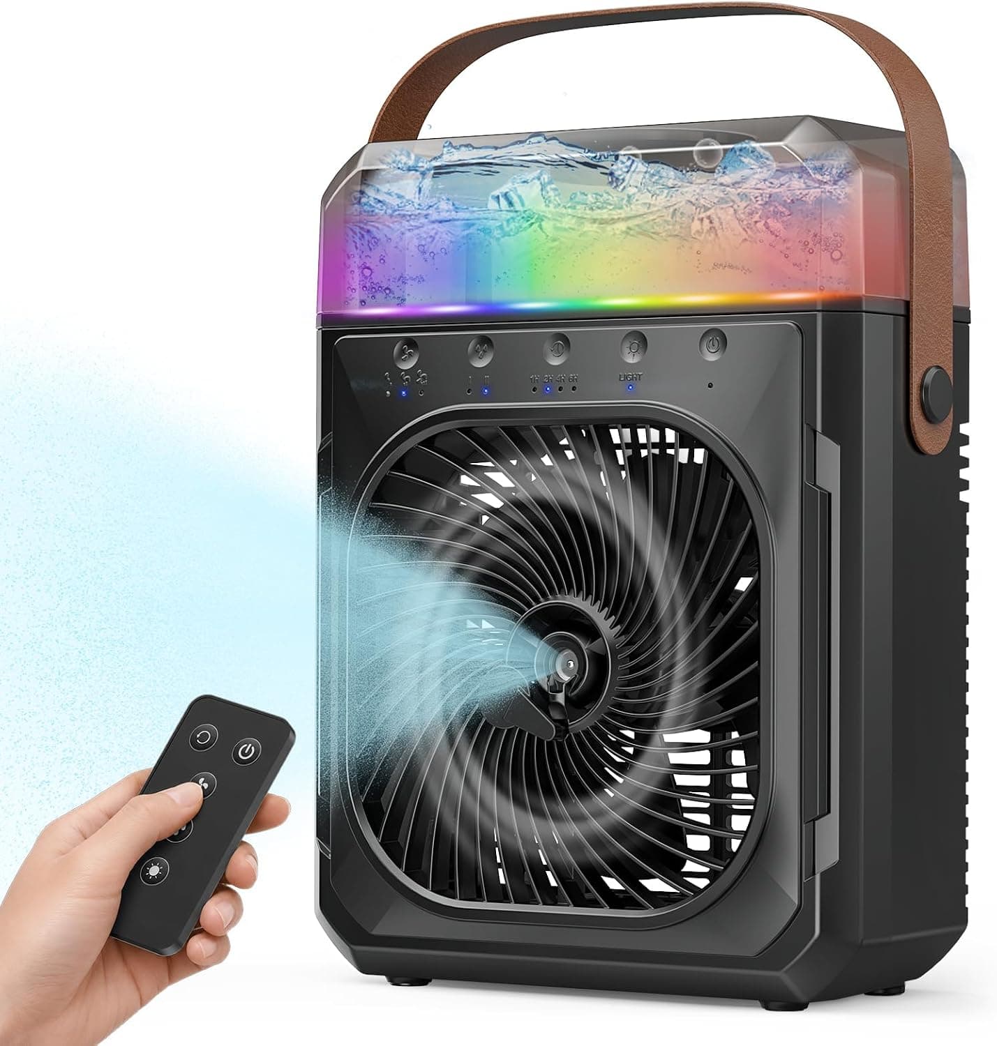 Ausic Misting Fan Portable, 20000mAh Portable Air Conditioners with 1200mL Water Tank, Outdoor Water Cooling Fan for Outside, Perfect Quite Mist Water Spray Fans for Camping Patio Home Bedroom Office