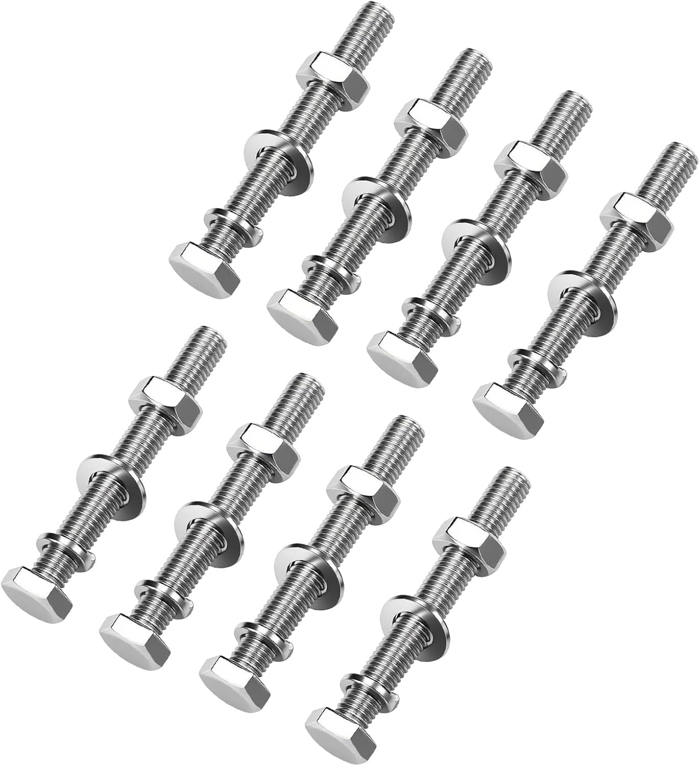 Sign Post Mounting Bolts Hardware Kit, 304 Stainless Steel Sign Attachment Set for Traffic Signs, Stop Signs and Street Signs (8, 1.77)