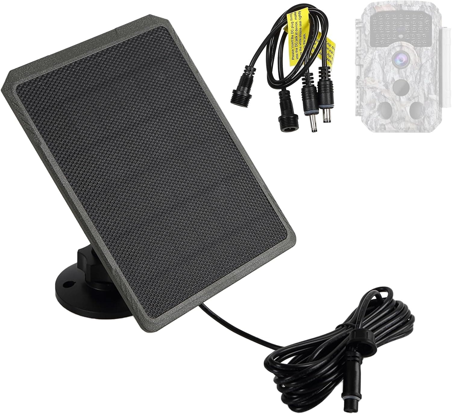 Trail Camera Solar Panel Solar Charger Kit with Built-in 5200mAH Rechargeable Lithium Battery with 6V 9V 12V Solar Panel for Trail Camera with IP65 Waterproof Hunting Accessory