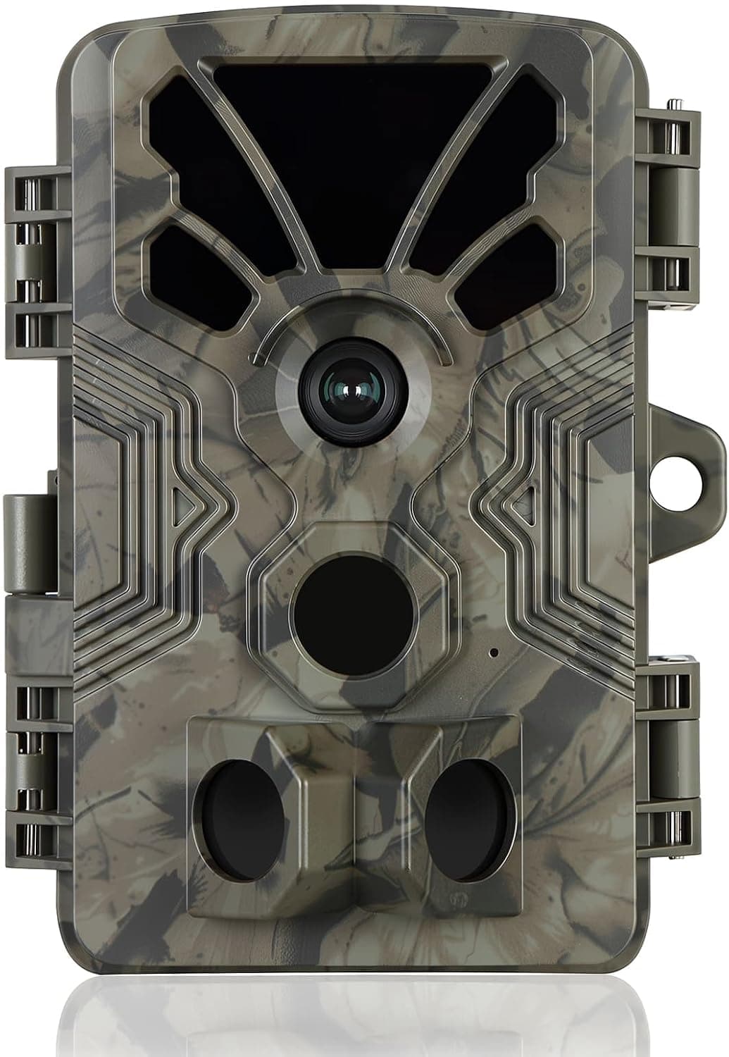 Trail Camera with 0.1s Trigger Speed, 64MP 4K Security Camera, Night Vision Motion Activated Game Cam, IP66 Waterproof, 120° Wide Angle for Deer Scouting, Wildlife Hunting (Gray)