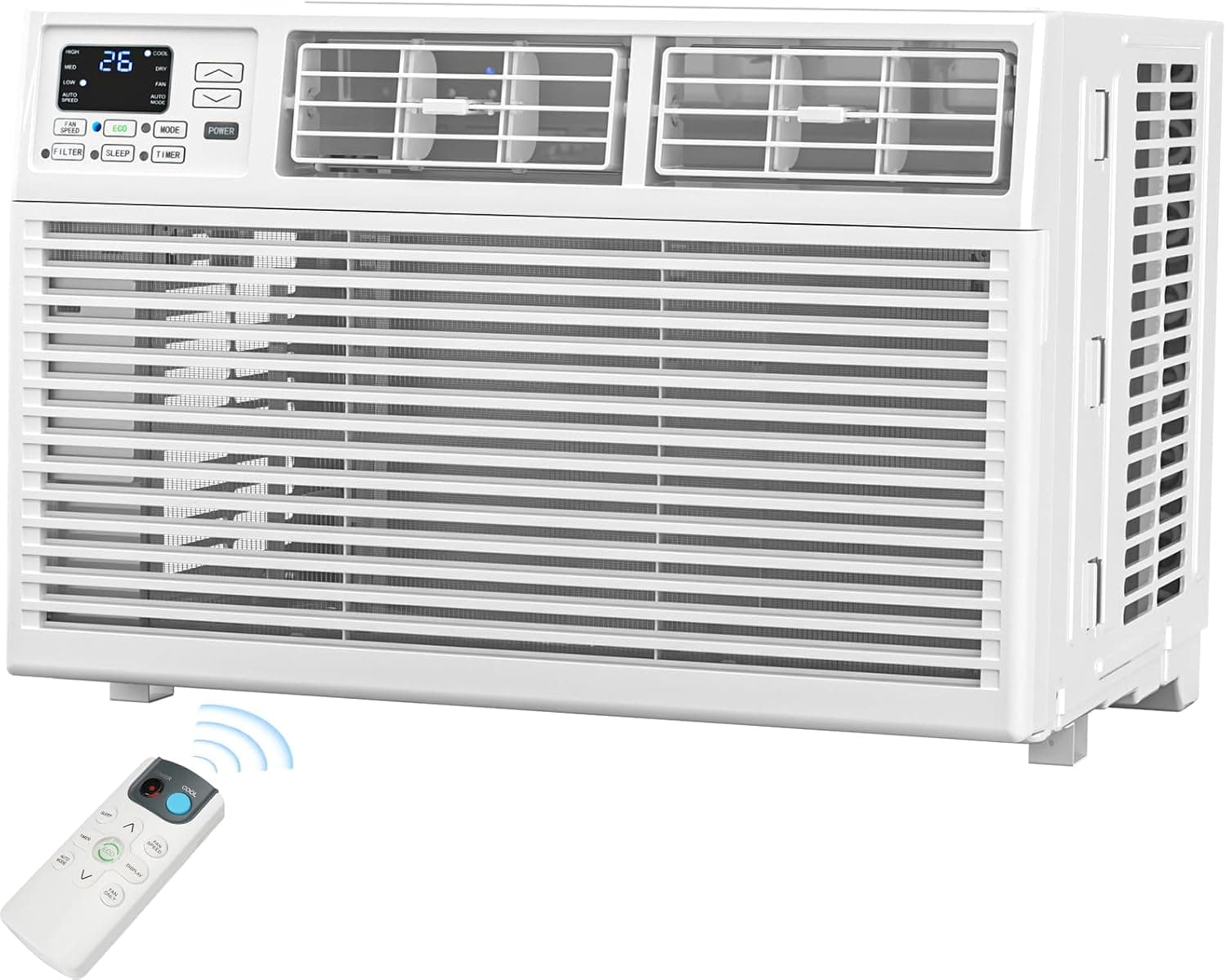 Antarctic Star 10,000 BTU Window Air Conditioner, Window AC Unit Cools up to 450 Sq.Ft., 6-in-1 Modes with Remote Control, Easy to Install & Energy Saving, White