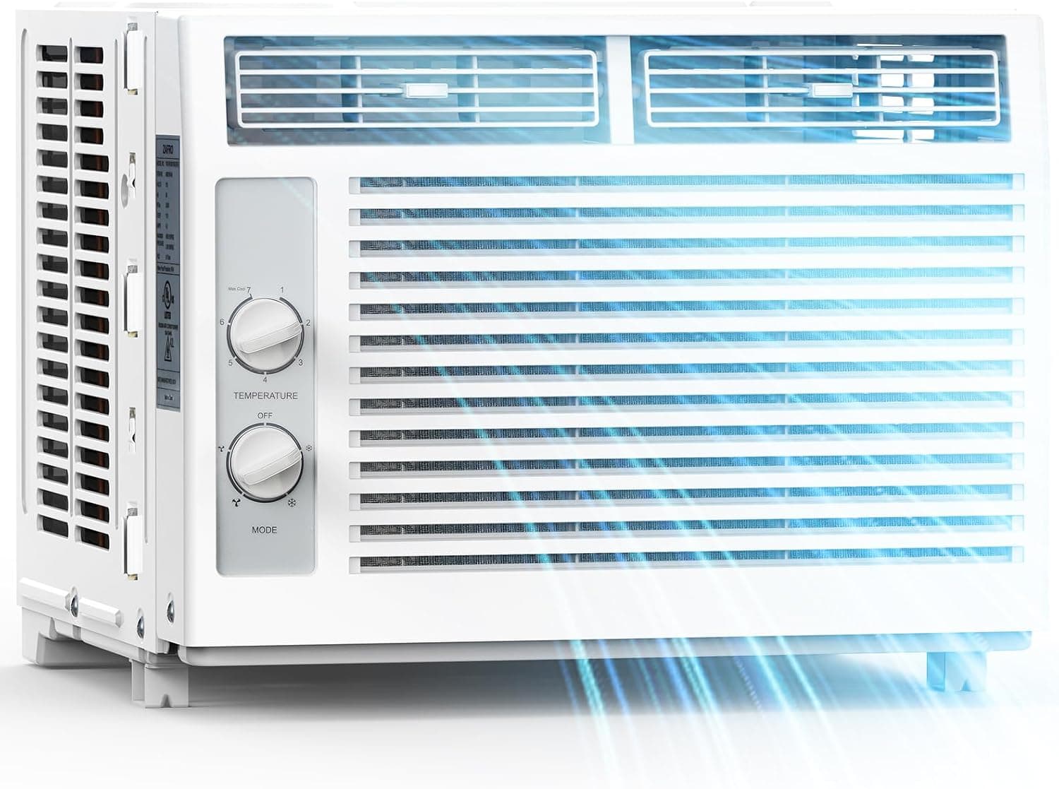 COWSAR 5,000 BTU Window Air Conditioner, Ultra-Quiet Window AC Unit, Easy Install Window-Mounted AC with Mechanical Controls & 2 Fan Speeds, Cools Up to 150 Sq. Ft. for Home Office & Studio