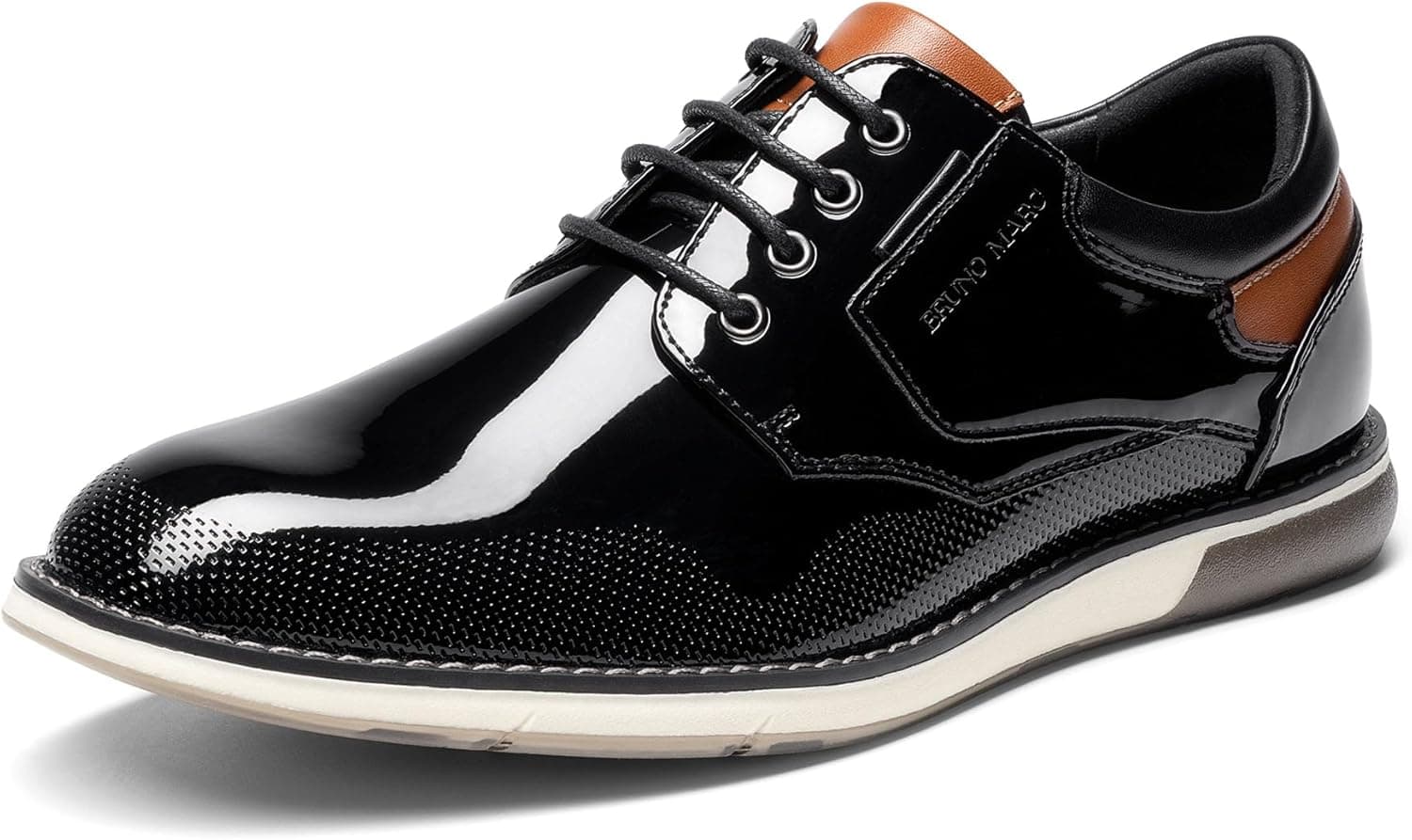 Bruno Marc Men's Casual Dress Oxfords Shoes Business Formal Derby Sneakers,Size 10.5,Black-Pat,SBOX2336M