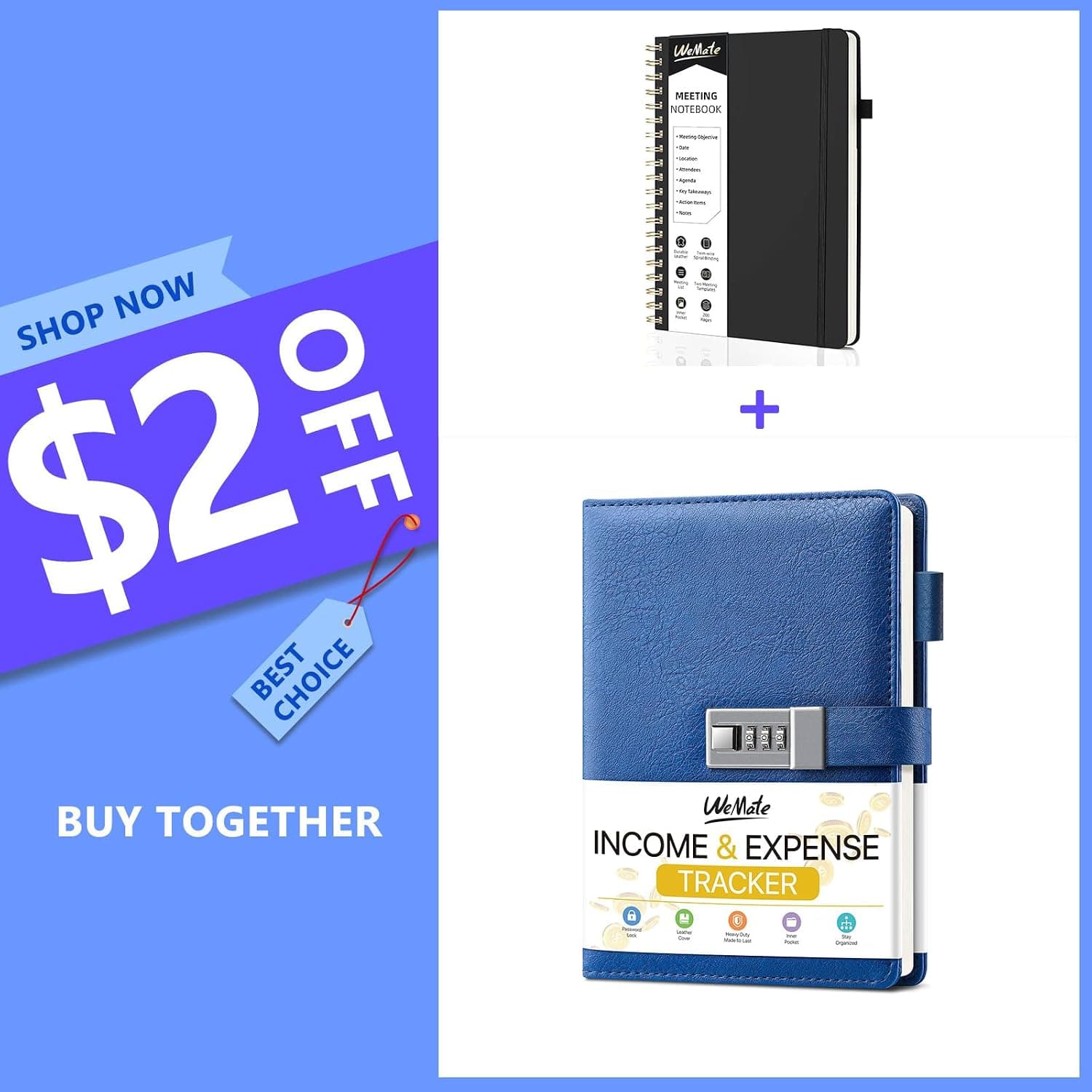 WEMATE Income & Expense Tracker + Simplified Meeting Notebook