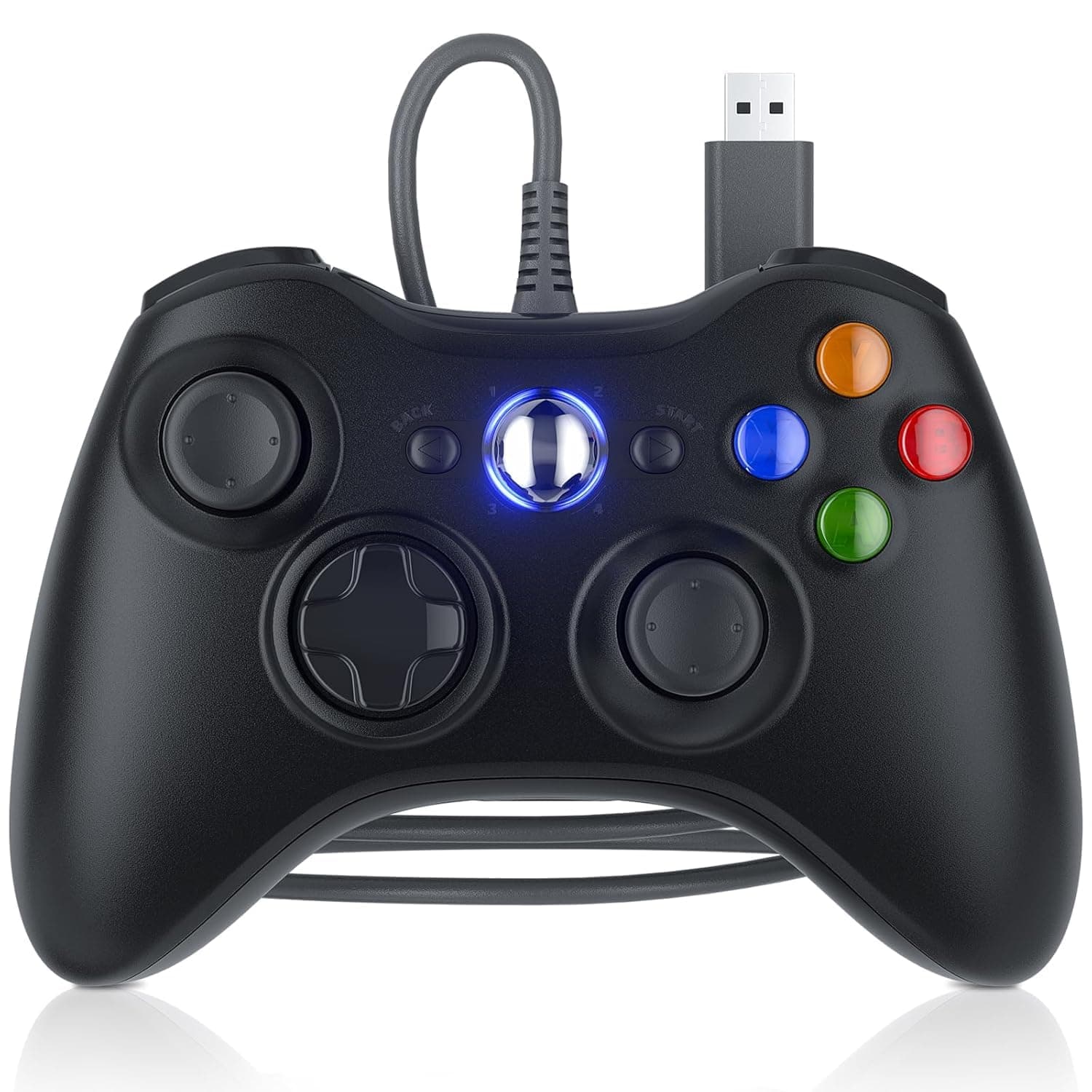 Dinosoo Replacement for X-box 360 Controller Wired, Upgraded Joystick Compatible Steam Games Windows 11/10 PC 5.5 ft