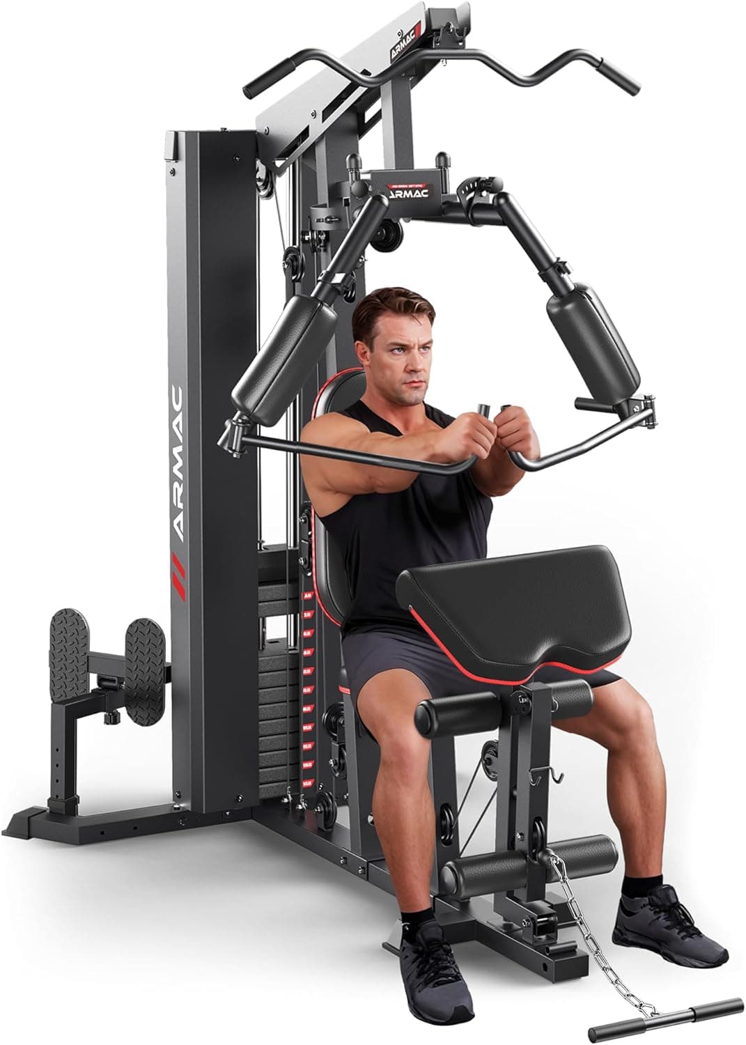 Sportsroyals Home Gym, Multifunctional Gym Equipment, Workout Equipment with 150LBS Weight Stack, for Leg Press, LAT Pull Down, Chest Presses