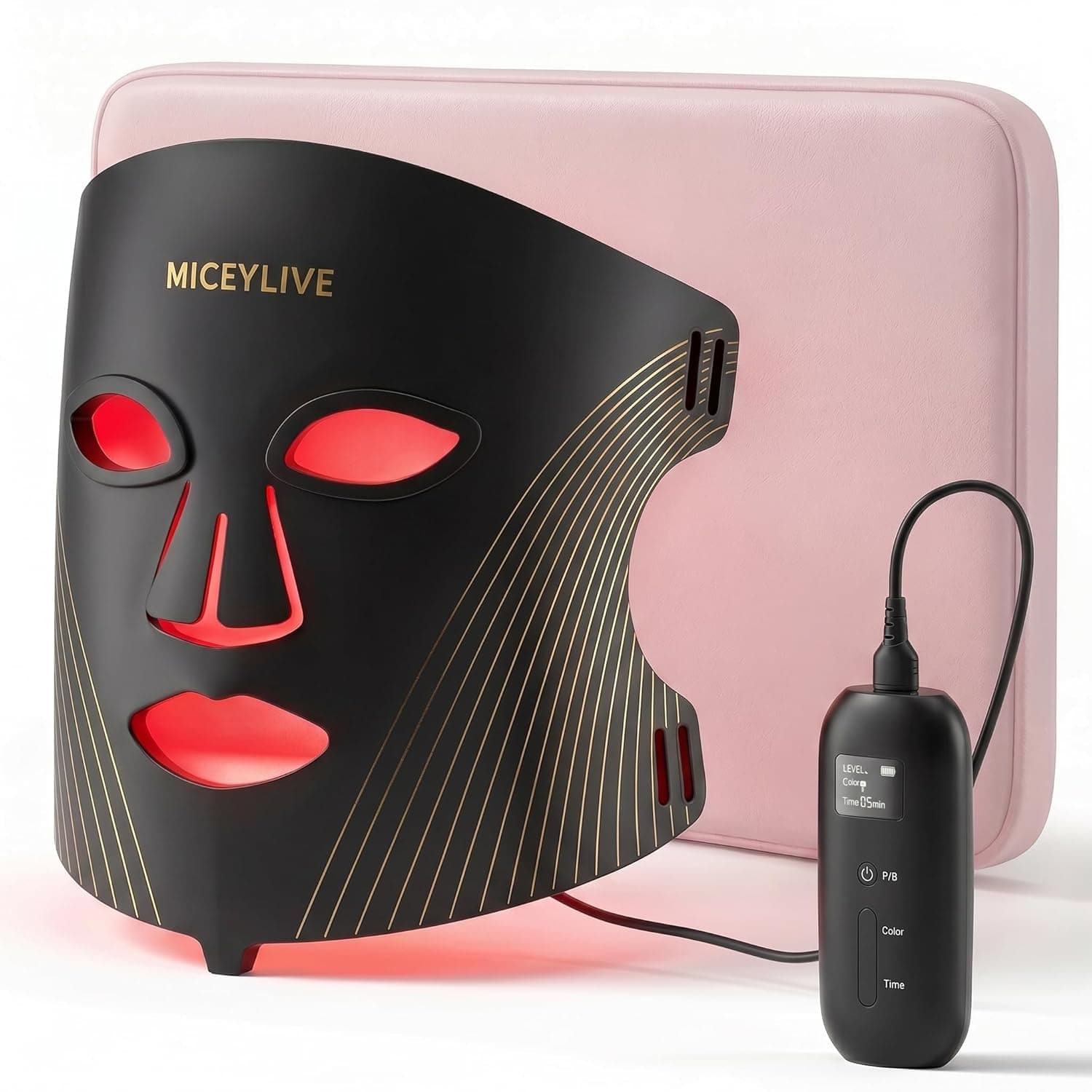 FDA-Cleared LED Light Therapy Face Mask, Blue Light Therapy Device for Acne-Prone Skin, 415nm Blue, 630nm Red & 850nm NIR Light, 432 LEDs, Medical-Grade Silicone, At-Home Facial Care