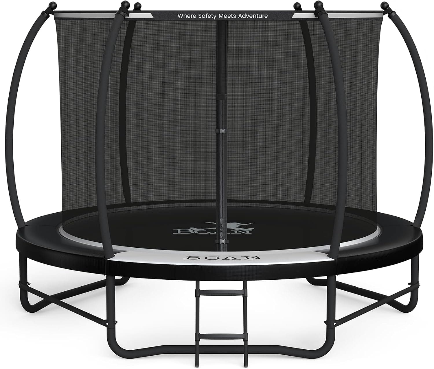 BCAN Recreational Trampoline with Enclosure for Kids Adults, ASTM Approved, Outdoor Trampolines with Ladder for Kids