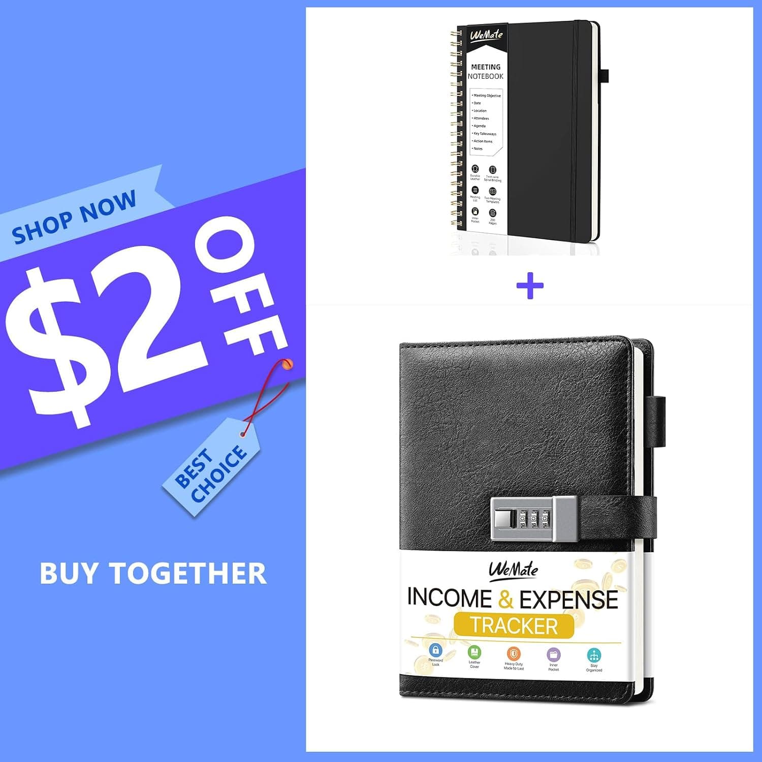 WEMATE Income & Expense Tracker + Simplified Meeting Notebook