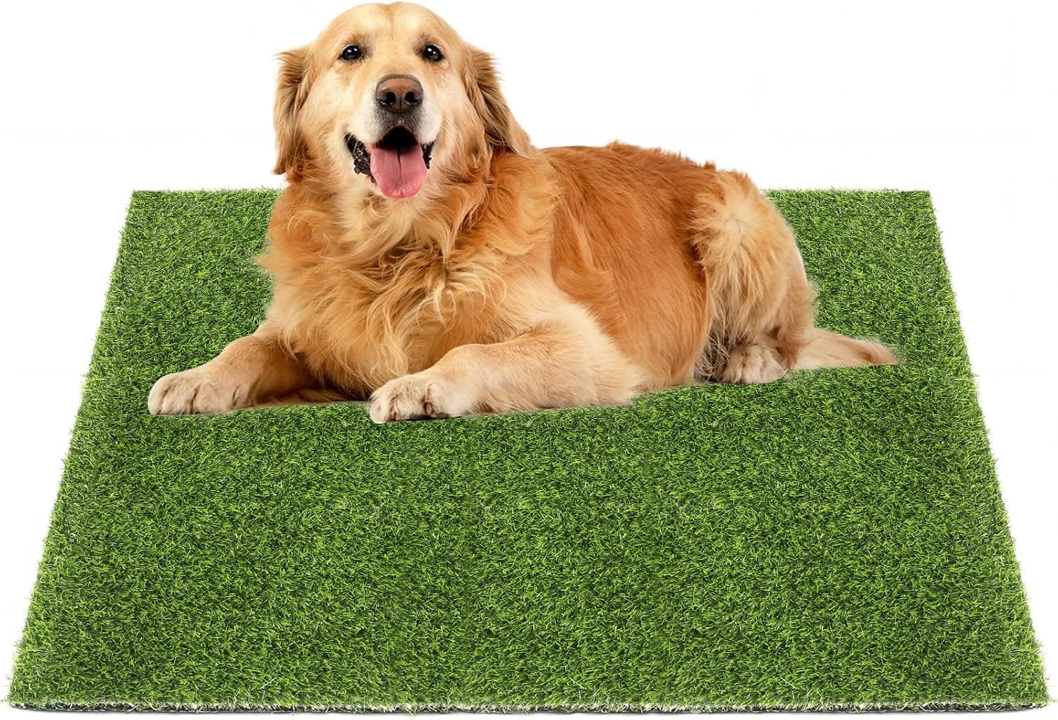 Ondware Grass Pad for Dogs Potty 39.3×31.5 Inches, Grass Pee Pad Washable Reusable Fake Grass for Dog Potty Training, Easy to Clean, Quick-Drying, Odor-Resistant.