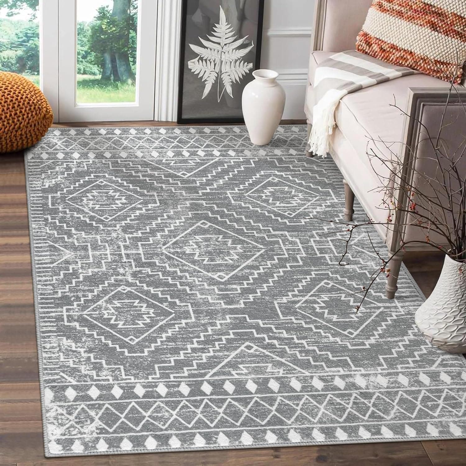 Wonnitar Moroccan 3x5 Washable Area Rug