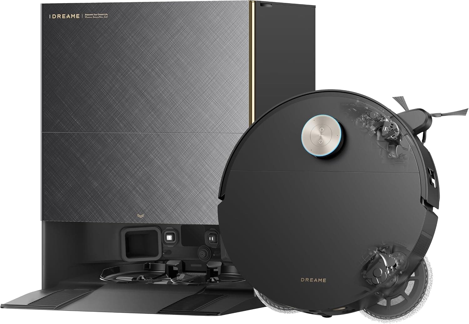 DREAME X60 Max Ultra Complete Robot Vacuum and Mop, Upgraded from X50 Series, 3.13in (7.95cm) Ultra-Thin Design, 35,000Pa Suction, Self Emptying&Refilling, Mop Self-Cleaning, 280+ Obstacle Avoidance