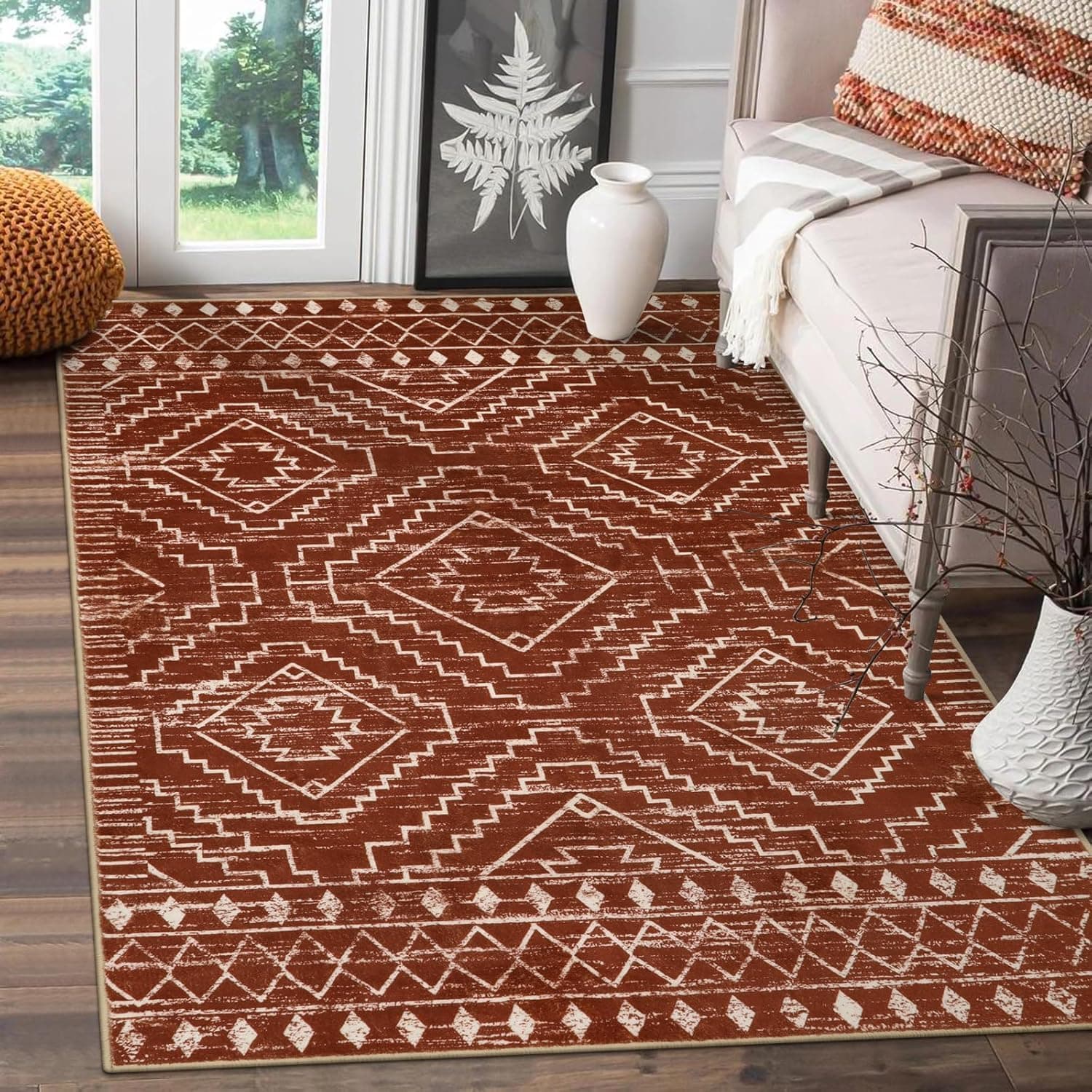 Wonnitar Moroccan Washable Area Rug 3x5