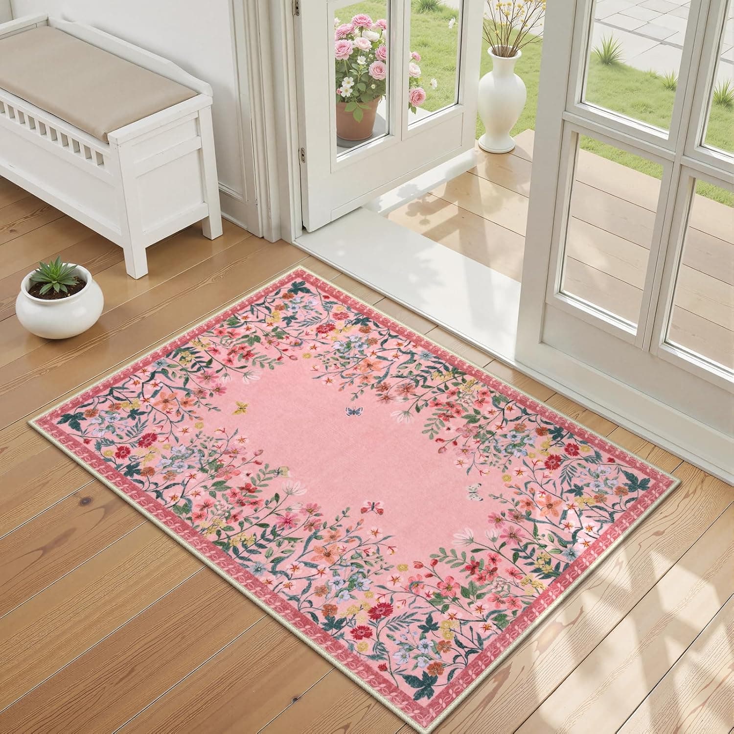 Wonnitar 2x3 Pink Bathroom Rugs