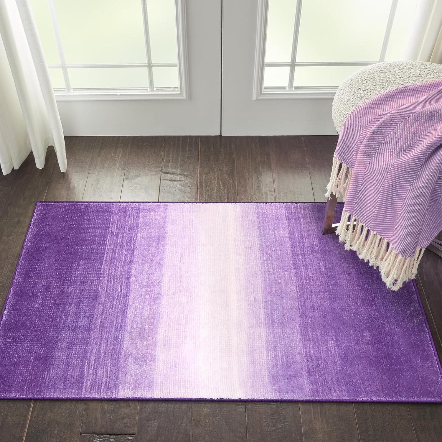 Wonnitar Ombre Purple Rug 2x3