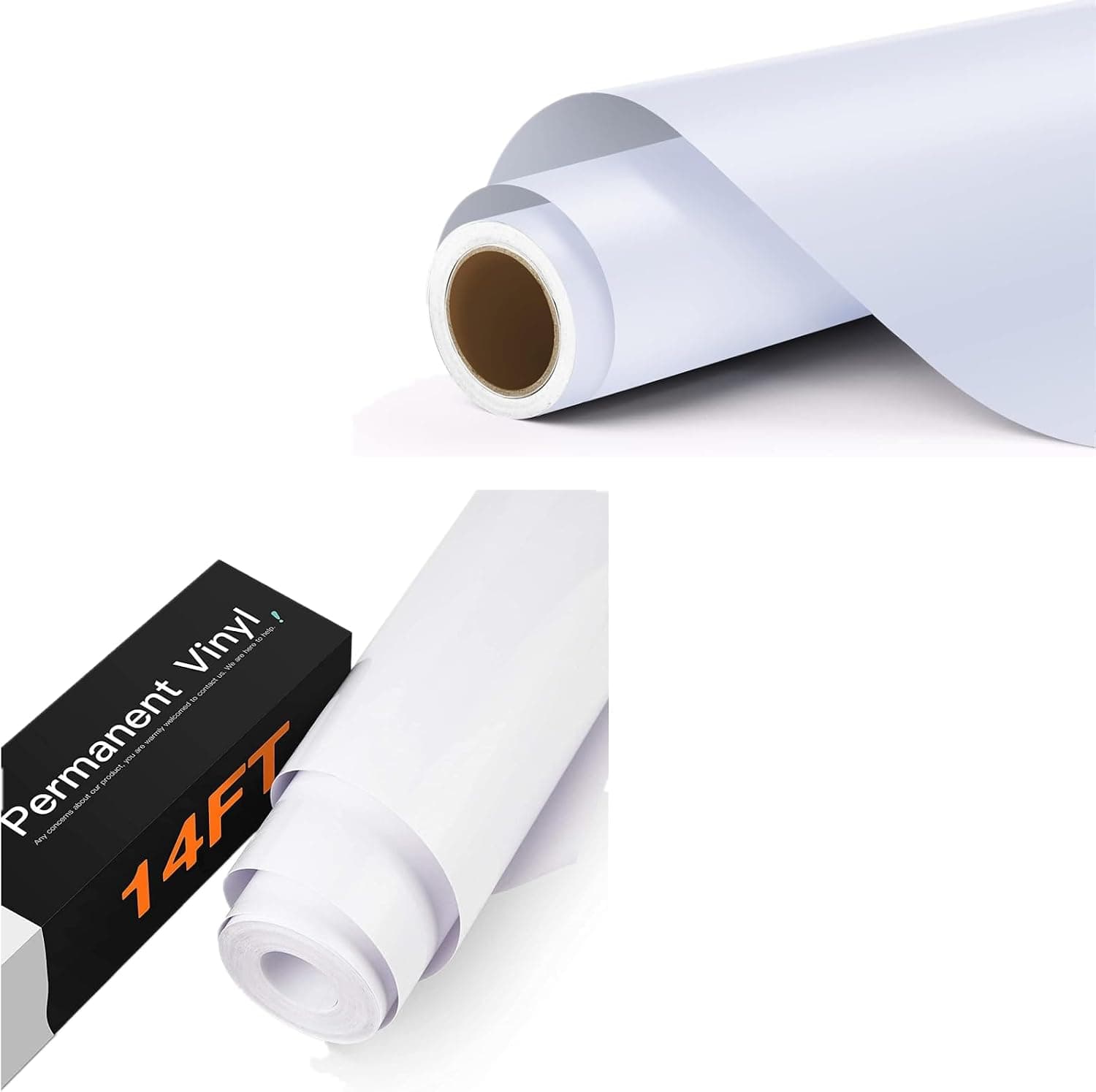 HTVRONT 11ft White Permanent Vinyl & 14ft White Permanent Vinyl