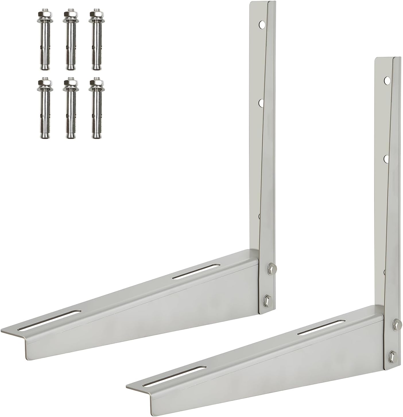 Heavy Duty Mini Split Wall Mounting Bracket | 2mm Thick Steel for Outdoor AC Fits 9000-24000 BTU Units, 330 lbs Load Capacity, Rust-Resistant Support for Condenser