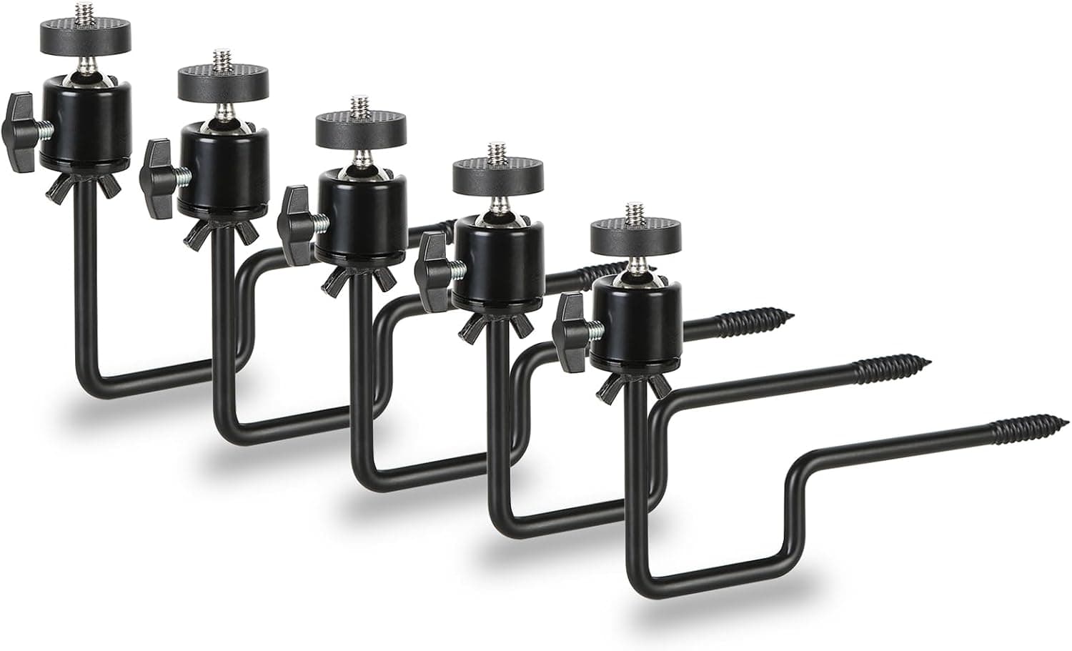 5-Pack Trail Camera Mount, Trail Cam Mounts, 1/4" -20 Threaded Insert 360°Rotating Adjustable Trail Camera Holder for Mounting Trail Cameras, Solar Panels, etc