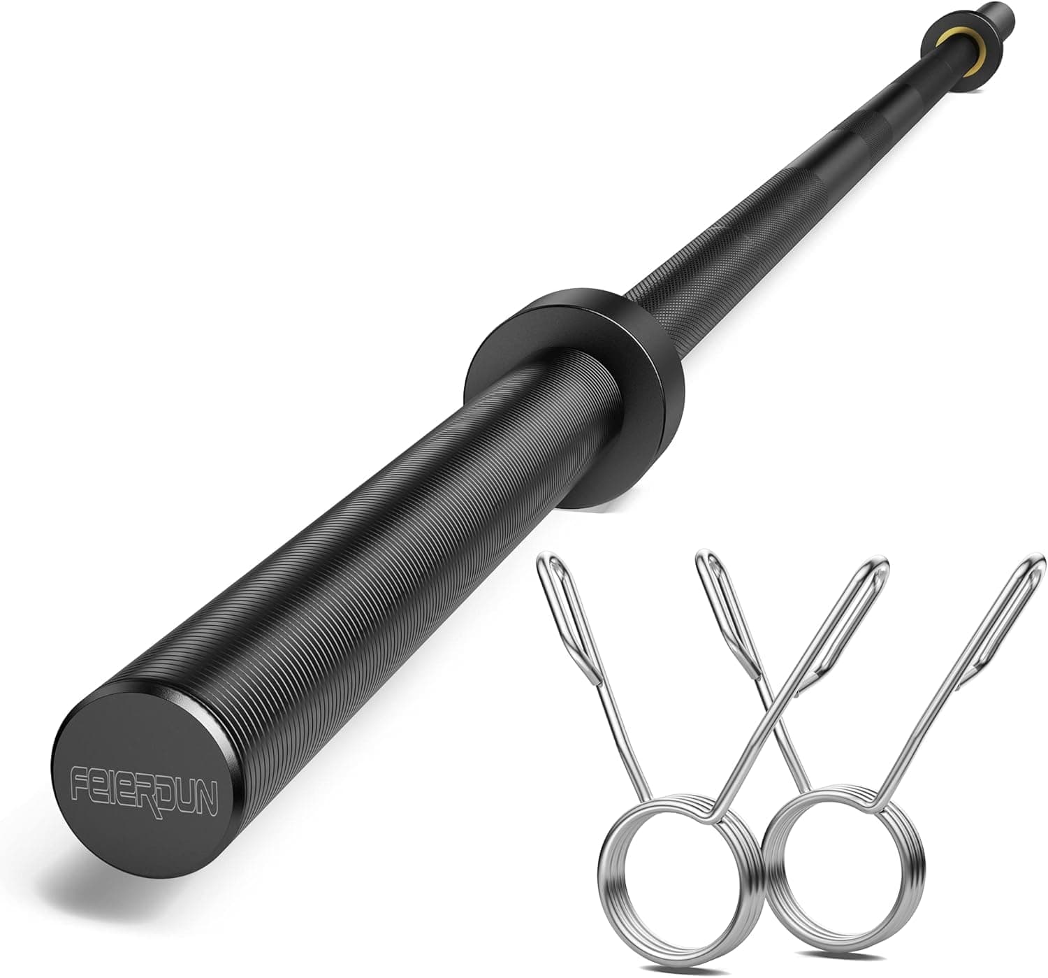 FEIERDUN 7FT Olympic Barbell Bar 1900LBS, Alloy Steel Barbell Weight Bar for Strength Training & Weightlifting, 2-Inch Olympic Bar with Center Knurling for Home Gym Powerlifting