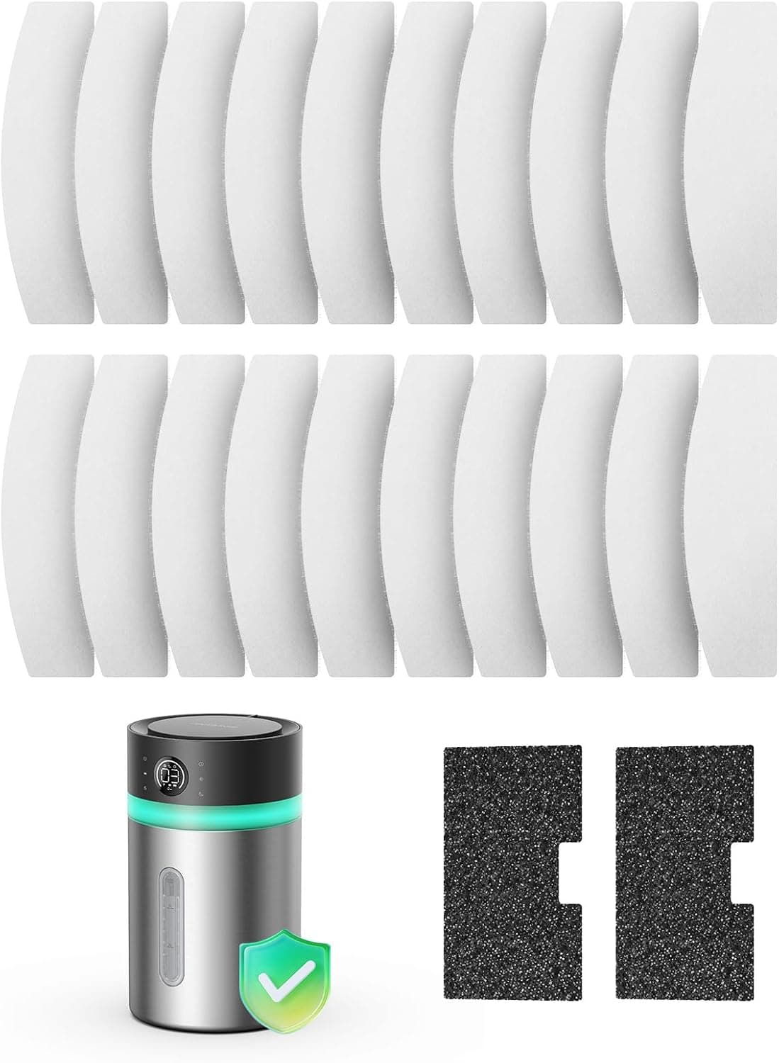 HM07 Humidifier Accessories Set, 20 Pack Aroma Pads with 2 Pack Filter Sponge, Compatible with HM07 Humidifier