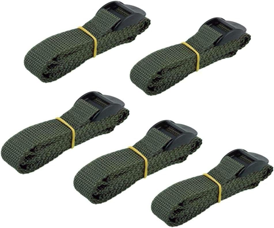 5pcs Trail & Game Camera Straps Belts Hunting Camera Tree Mounting Strap Belts Kit, Portable UV Resistant and Foldable Nylon Fiber Strap, 145cm Wildlife Hunting Accessory (Dark Green)