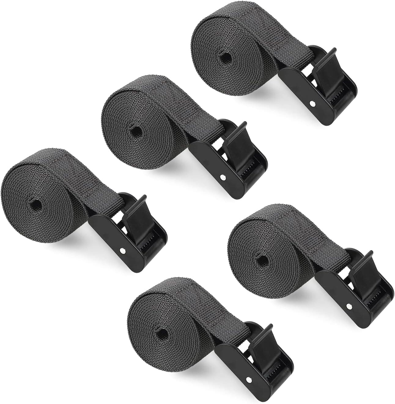 5pcs Trail Camera Straps Game Camera Tree Mounting Straps Portable UV Resistant and Foldable Nylon Fiber Belt, Hunting Camera Tree Strap Belts Kit 145cm, Trail Cameras Accessory (Dark Grey)
