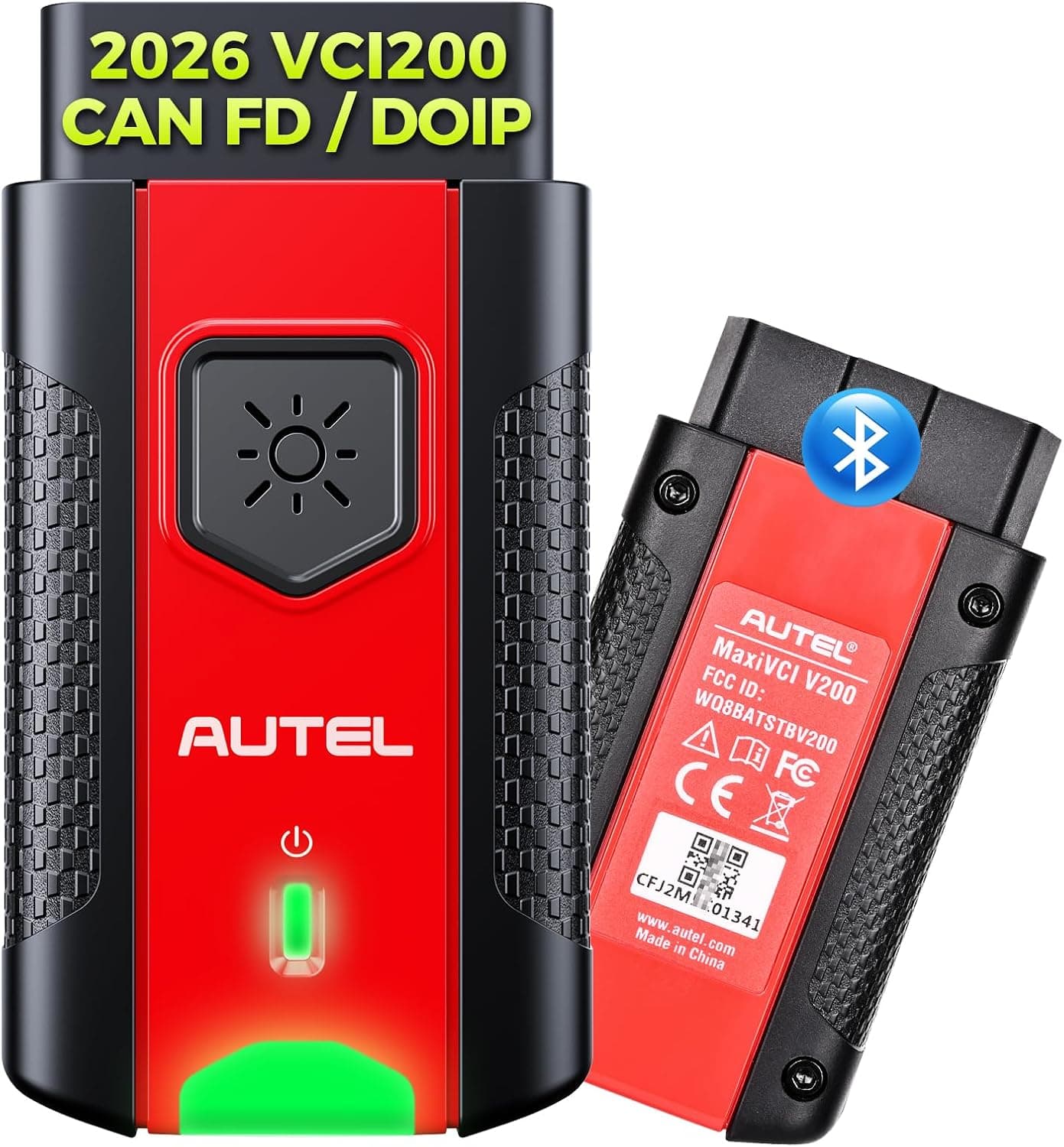 Autel MaxiVCI V200 VCI200 Wireless Dongle: 2026 VCI 200 OBD2 Connector 2.0 of VCI100 V100 Adapter Car Communication Interface for MaxiSys MS906 Pro MS906 Pro-TS S906 MAX KM100 BT608 BT609 ITS600 etc.