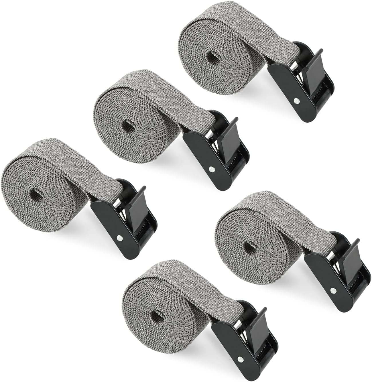5 Pack Trail & Game Camera Mounting Straps Portable UV Resistant and Foldable Nylon Fiber Strap, Hunting Camera Tree Strap Belts Kit 145cm for Trail Cameras Accessory (Light gray)