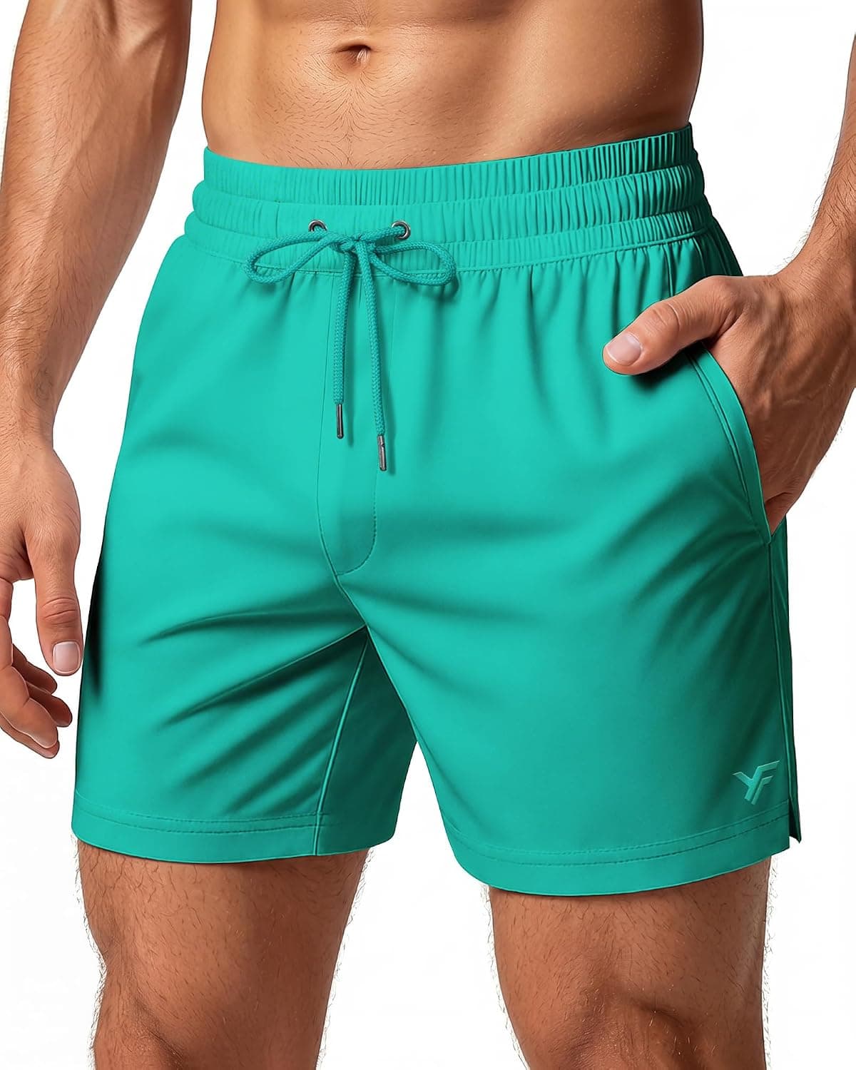 5 Inches Men Swim Trunks with Mesh Lining and Quick Dry Pockets for Board Beach Gym Running