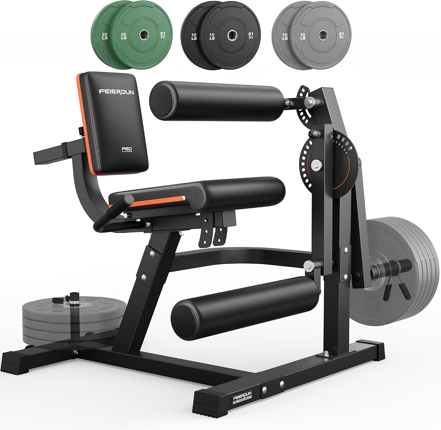 FEIERDUN 4-in-1 Adjustable Leg Extension Curl Machine - 700lbs Capacity Leg Extension Machine for Lower Body Workouts - Adjustable Leg Curl Machine