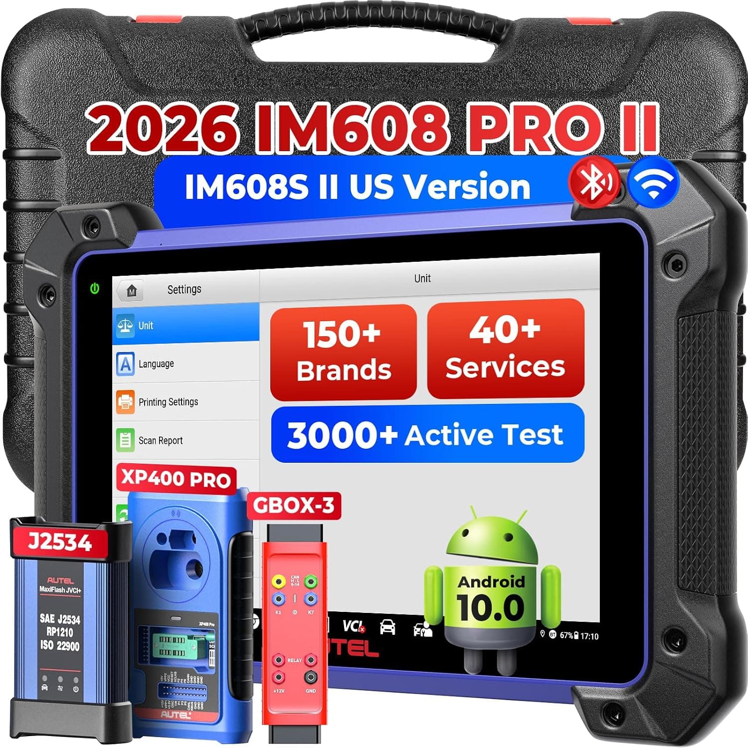 Autel Scanner IM608 PRO 2, 2026 IM608 II Automotive Diagnostic Tool with XP400 PRO GBOX3 Up of IM508S PRO/IM608 Advanced Function as Elite II Pro, 3000+ Tests, 40 Reset, OS10 4/128GB CAN FD DoIP