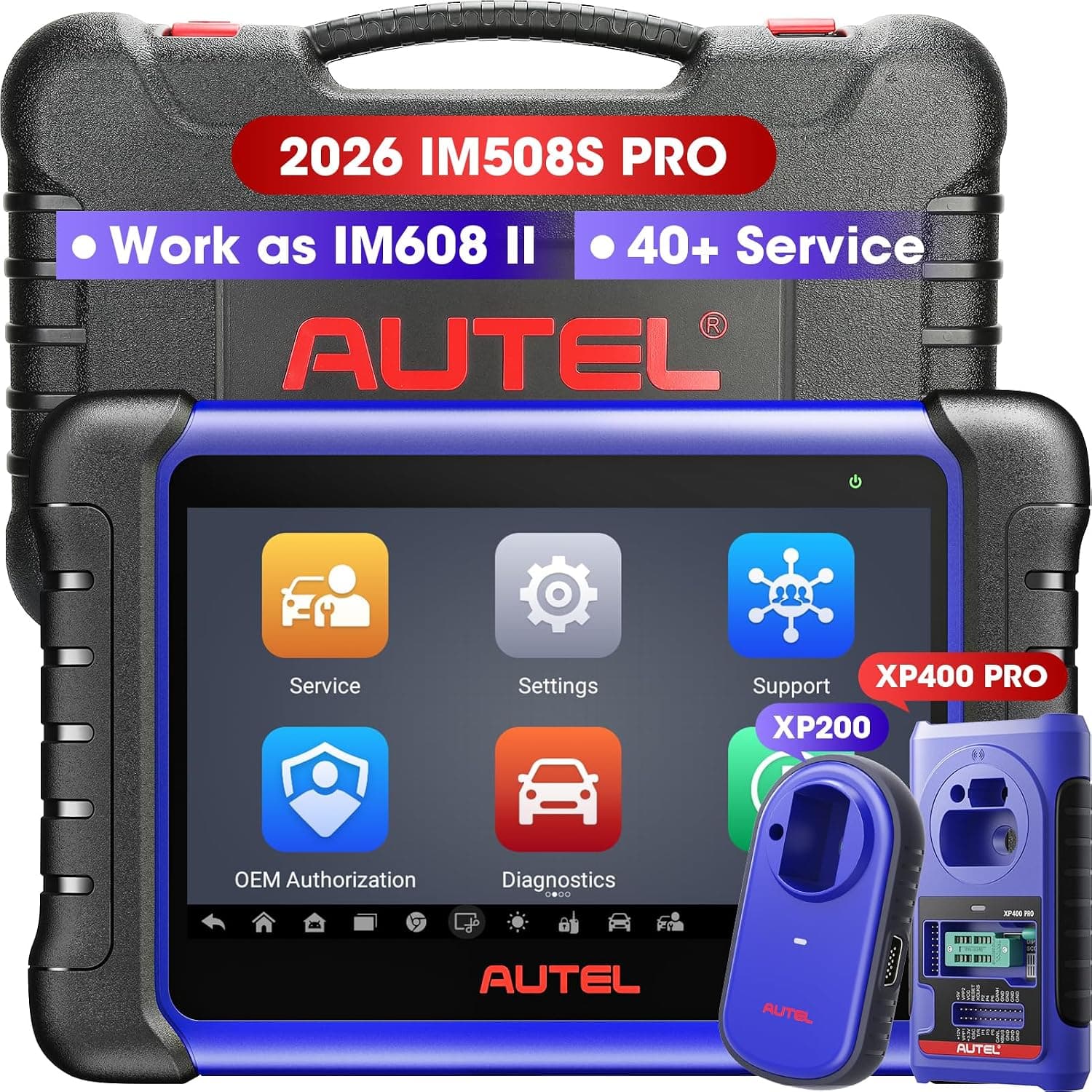 Autel MaxiIM IM508S Pro OBD2 Diagnostic Scanner, 2026 All System Scan Tool w/Pro Accessory up of IM508S, Professional Automotive Tablet Work as IM608 Pro II w/ 40+ Reset Services, 3000+ Active Tests