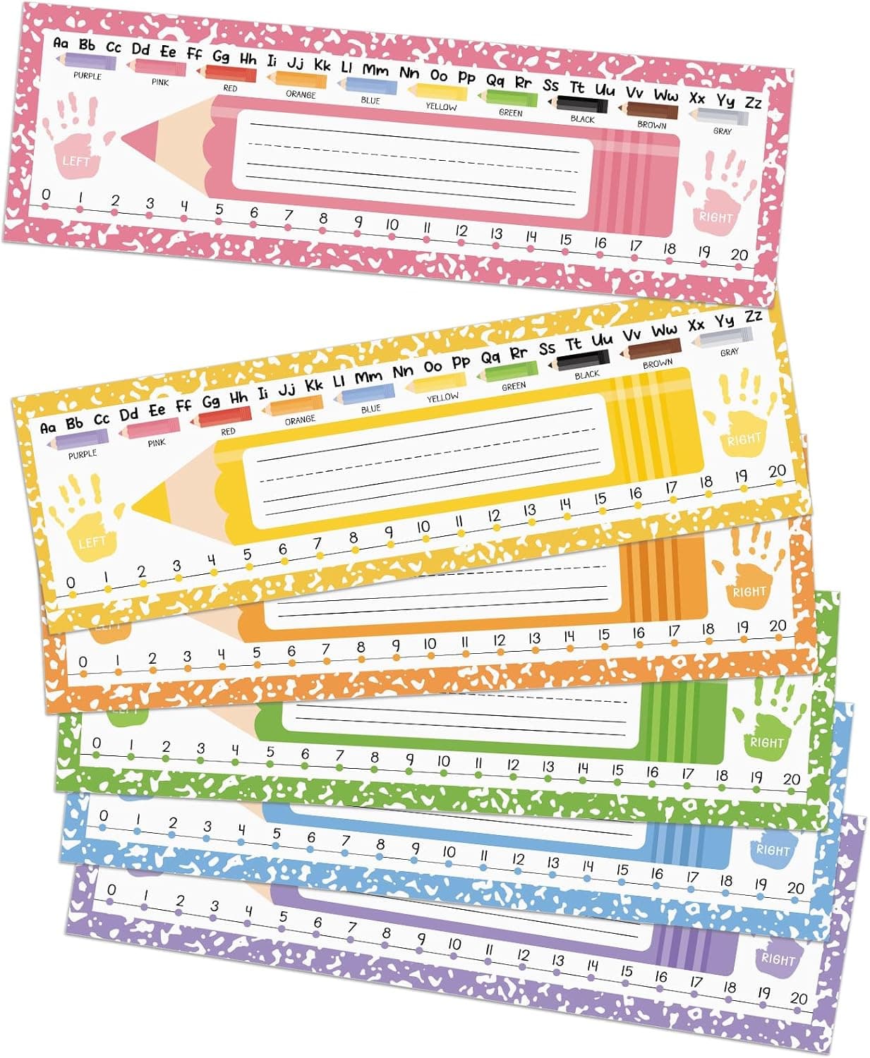 BESARME 36 PCS Desk Name Tags for Classroom Colorful Students Name Plates for Desks 14 x 4.3 Inch Preschool, 1st, 2nd & 3rd Grade Teacher Nameplates for Student Desks Pastel Nametags