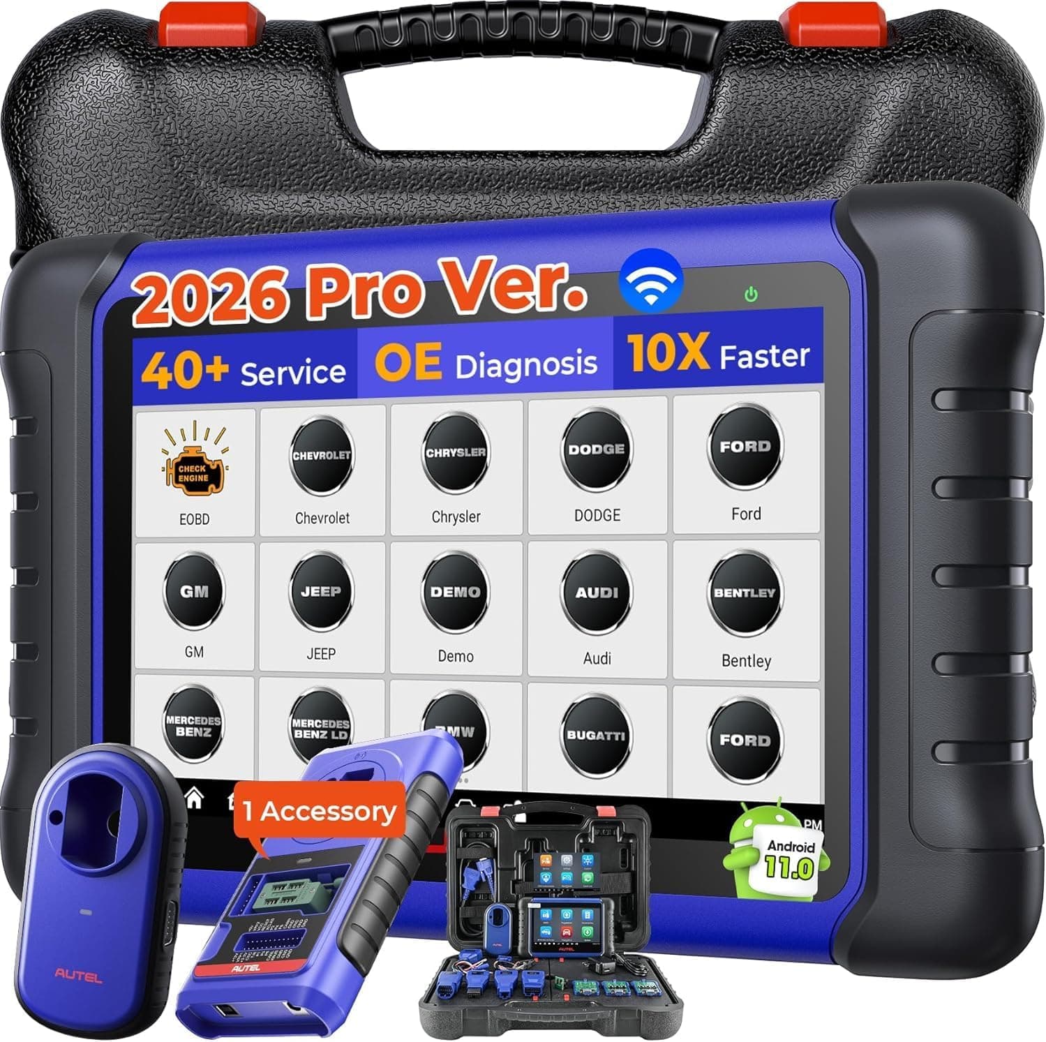 2026 Autel Scanner MaxiIM IM508S PRO: OBD2 Diagnostic Scan Tool, Full Bundle Pro Version, Enhanced All System Diagnose w/ 3000+ Active Test, 40+ Service, OS11.0, FCA SGW